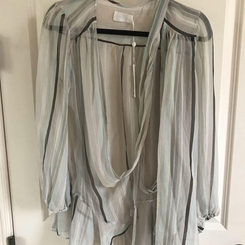 Zimmermann wrap sheer blouse